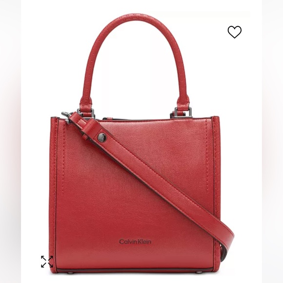 Calvin Klein Moon Embossed Shoulder Signature 3 Compartment Convertible Satchel - Picture 3 of 3